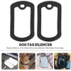 Colliers de chien 12 pièces couverture de protection collier en acier inoxydable hommes étiquette ID protecteur silicone gel de silice homme