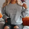 Kvinnors hoodies tröjor Jesus räddar tröja kristen tro topp hoodie bibelvers crewneck kvinnor grafiska pullover toppar yq230928