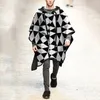 Męskie mieszanki wełny 2023 Masowe Mężczyźni Płaszcze odzieżowe Płaszcze Cape Wełniane kurtki z kapturem Solid Kolor Streetwear Autumn Poncho Nieregularny płaszcz 230927