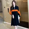 Casual Dresses Dress Women Spring/summer Turtleneck Bump Color Long Sleeve Fashionable Vestidos Drop Sale GZBHWG208