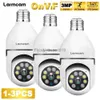 Obiettivo CCTV 3MP E27 Lampadina Telecamera WiFi Baby Monitor 1/2/3 pezzi Tracciamento automatico Video sorveglianza interna Camma di sicurezza domestica Proiettore Carecam YQ230928