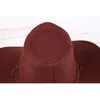 Berets High Quality Retro Western Cowboy Cowgirl Hat Men Riding Cap Fashion Wide Brim Crushable