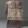 Halsdukar tjocka varm bufanda etisk stil chal kashmir pashmina wrap tassel lång halsduk trendig höst vinter broder sjal 230928