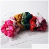 Hair Accessories Fashion Satin Women Girls Solid Color Elastic Bands Sweet Simple Colors Sports Dance Scrunchie Drop Delivery Product Dhkqo