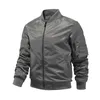 Herrjackor gränsöverskridande stativ krage flygjacka Spring Autumn MA1 Pilotjacka Baseball Uniform Solid Color Men's Coat 230927