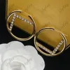 Projektant Hoop Coldings Fashion Circle For Women Studs Women Luksusowi biżuteria diament f Pętla Pętla Stud Love Earring Weddi317y