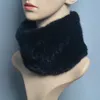 Scarves Women Winter Real Mink Fur headbands Good Elastic Knitted Natural Scarf Thick Warm Lady Ring Shawl 230928