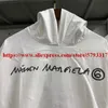 Men's Hoodies Sweatshirts Pants Oversize MM6 Hoodie Men Women 1 High Quality Raw Edge Letter Hooded Pullovers 230928