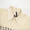 Het nieuwe modieuze overhemd met lange mouwen heeft een unieke combinatie van geborduurde letters, een perfecte combinatie van mode en comfort a00c13