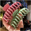 Hair Accessories Simple Solid Color Clip Women Matte Black Plastic Claw Girls Large Clamps Crab For Drop Delivery Products Dhbem