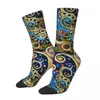 Chaussettes pour hommes Chaussette folle drôle pour hommes Les saisons changeantes Harajuku Gustav Klimt Patting Art Happy Motif respirant Imprimé Boys Crew