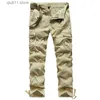 Pantalons pour hommes 2023 Nouveaux hommes en plein air tactique grand pantalon multi-poches militaire urbain banlieue pantalon camouflage décontracté cargo pantalon T230928