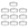 Bakeware Tools 10Pcs 4.5cm Round Stainless Perforated Seamless Tart Ring Quiche Pan Pie With Hole Shell