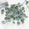 Decorative Flowers Simulated Plants Eucalyptus Branch Silk Fake Leaf Nordic Green Plant Wedding Decor Artificial Leaves Garden Balcony