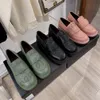 mocassins Monolith polonês couro bolsa de nylon tornozelo botas de combate plataforma redonda dedo do pé bloco saltos botas planas chunky designer de luxo mulheres vestido sapatos