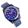 Luxuy relógios masculinos movimento automático mecânico marca superior moldura cerâmica pulseira de borracha relógio à prova dwaterproof água moda relógios de pulso para me251s