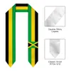 Halsdukar examen skärm flagga av jamaica halsduk sjal stal safir blå med stjärna stripe ungkarl klänning tillbehör band 18014cm 230927