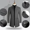 Misturas de lã masculina Thoshine Marca Primavera Outono Inverno 30 Homens Casacos de Lã Gola Masculina Moda Mistura Casaco Outerwear Jaquetas Trench 230928