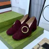 Blondie Mocassins En Cuir Femmes Talons Hauts Marmont Pompes Designer Daim Or Argent Robe Noire Chunky Mocassins Chaussures Fête D'été Chaussures De Mariage Eur 34-41 41QX #