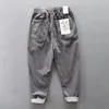 Pantaloni da uomo 2023 Autunno Inverno uomo Velluto a coste Allentato Cargo Casual Puro cotone Moda confortevole Grandi tasche Pantaloni AZ398