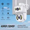 Lente CCTV 8MP 4K PTZ Wifi Cámara IP Lente dual Protección de seguridad Ai Monitor humano Al aire libre Impermeable Noche CCTV Cámara de videovigilancia YQ230928