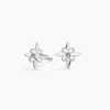 Stud Earrings S925 Sterling Silver Jewelry North Star Aquamarine