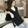 Damenwesten Weste Frauen Herbst Winter 2023 Weibliche Gestrickte Pullover Damen Pullover Tops Teenager Student Mädchen Weste Pull Femme