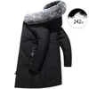 Mens Down Parkas Winter Jackets Thickened Midlength Jacket Korean Version Slimfit Couple Warm Fur Collar 230927