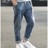 Jeans Mode Jeans Hosen Jungen Denim Lange Hosen Kinder Slim Jeans Junge Kinder Gerade Cowboy Hosen 513Y Frühling Herbst y230927