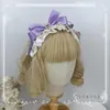 Party Supplies Lolita handgemachte japanische Schleife Stirnband mehrfarbige Perle Satin Spitze Haarschmuck