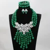 Комплект ожерелья и серег, модные синие коралловые бусины, нигерийские африканские свадебные/женские серьги CJ865