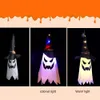 その他のイベントパーティーのサプライ1-10pcsハロウィーンLEDフラッシュライトハンギングゴーストハロウィーンパーティードレスアップ輝く魔法の帽子ランプホラープロップホームバー装飾230927