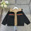 Nuevos abrigos de otoño para bebés, chaqueta con capucha para niños de doble cara a la moda, tamaño 100-160 CM, uniforme de béisbol de alta calidad para niños Sep25