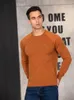 Męskie swetry Aiopeson Argyle Basic Men Sweters Solidny kolor o-drock z długim rękawem dzianinowy męski pullover zima moda ciepłe swetry dla mężczyzn 230927