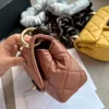 Evening Bags Luxury Designer bag purses Sheepskin Thick Chain Vintage Shoulder Crossbody Bag Peach Wood Strap Women handbags wallet