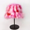 Large Brim Chapeaux Seau Fluffy Fausse Fourrure Chapeau Femmes Lapin Chaud Épais En Peluche Hiver Dame De Luxe De Mode Partie Panama Pêcheur Cap 230927