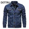 Herenjassen Merk Lente Nieuwe Katoenen Denim Jas Mannen Casual Solid Single Breasted Jeans Jas Mannen Mode Slim Fit Kwaliteit Man jassen J230928