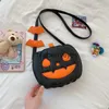 Totes Halloween drôle citrouille 2023 automne nouvelle mode personnalisé créatif tendance épaule sac pour femmes biais Bag08blieberryeyes