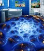 Papéis de parede Blue Dream 3D Murais de chão personalizados Po autoadesivo PVC à prova d'água