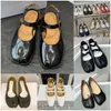 Designer Tabi Ballerina Shoe Sandal Women Luxury Mary-Jane Tabi Ballef Flat Leathertop-kvalitet Split Toe Slip On Calf Leather Dance Shoes