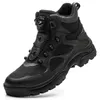 Botas Botões Rotativos Sapatos de Segurança Sapatilhas de Trabalho Indestrutíveis À Prova de Punção Protetora Biqueira de Aço