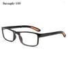 Solglasögon PC Frame Portable High-Definition Presbyopia glasögon Fällbara läsglasögon Anti-UV Blue Rays Flat Mirror Eyewear