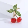 Brooches Pomlee Delicious Cherry For Women Unisex Beauty Fruits Party Office Brooch Pins Gifts