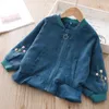 Vestes Veste de bébé automne hiver velours côtelé cardigan à fermeture éclair coréen hauts manteau pour enfants pour filles vêtements d'extérieur fille vêtements sweat 5 ans 230928