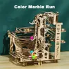 Electric/RC Track 3D Träpussel Marmor Run Set Diy Mechanical Track Electric Manual Model Byggnadssatser Montering Toy Gift för tonåringar Vuxen 230928