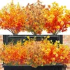 Christmas Decorations Artificial Fall Flowers Outdoor Autumn Flowers Plastic Shrub Plant for Wedding Home Garden Thanksgiving Christmas Decor