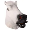 Masques de fête Cosplay Masque de tête de cheval Halloween Party Décoration Latex Animal Costume Théâtre Prank Crazy Festival Halloween Décor Accessoires 230927