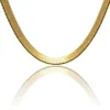 Hiphop Mens Herringbone Chains Blade Chain Gold Necklace Rock Chunky Chain Boys Rapper Nightclub DJ Jewelry Accessories213G