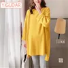 Maternity Dresses Pregnant women's autumn suit fashion loose long sleeve foreign style top out small mother autumn and winter 230927