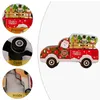 Garrafas de armazenamento Caixas de folha de flandres de Natal Latas de doces Biscoito Recipiente de metal em formato de caminhão para festa de lata